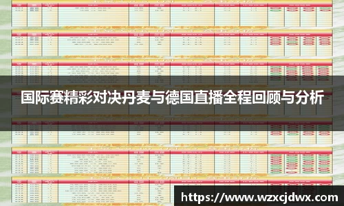 国际赛精彩对决丹麦与德国直播全程回顾与分析